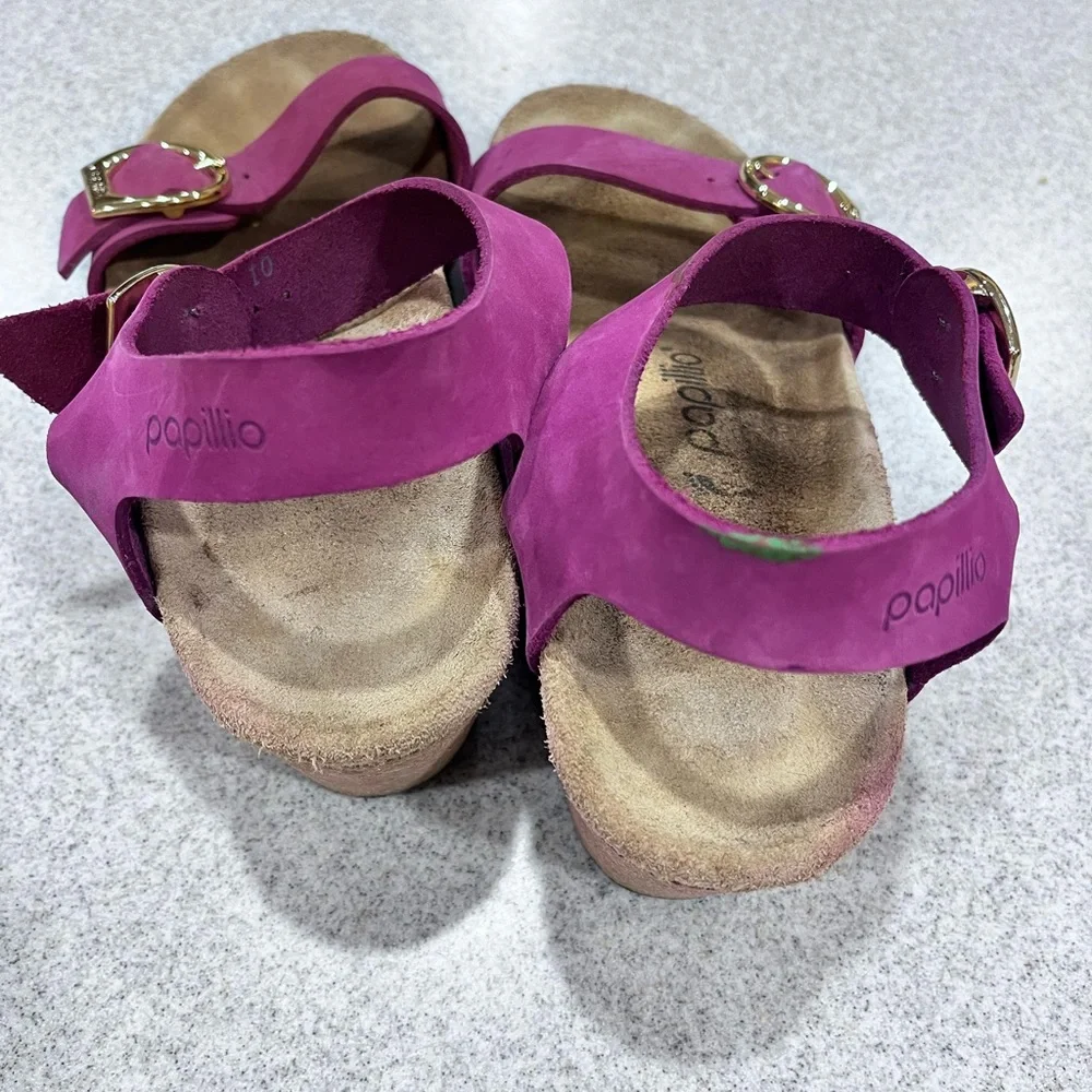 Birkenstock Soley Papillio Sandals Womens 6 or 230 Purple/Pink Wedge Ankle Strap - Picture 15 of 16